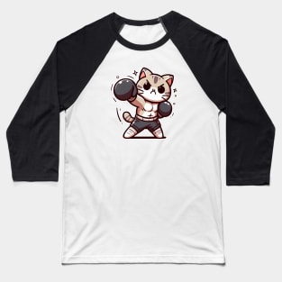 Cat Boxer Baseball T-Shirt